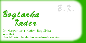 boglarka kader business card
